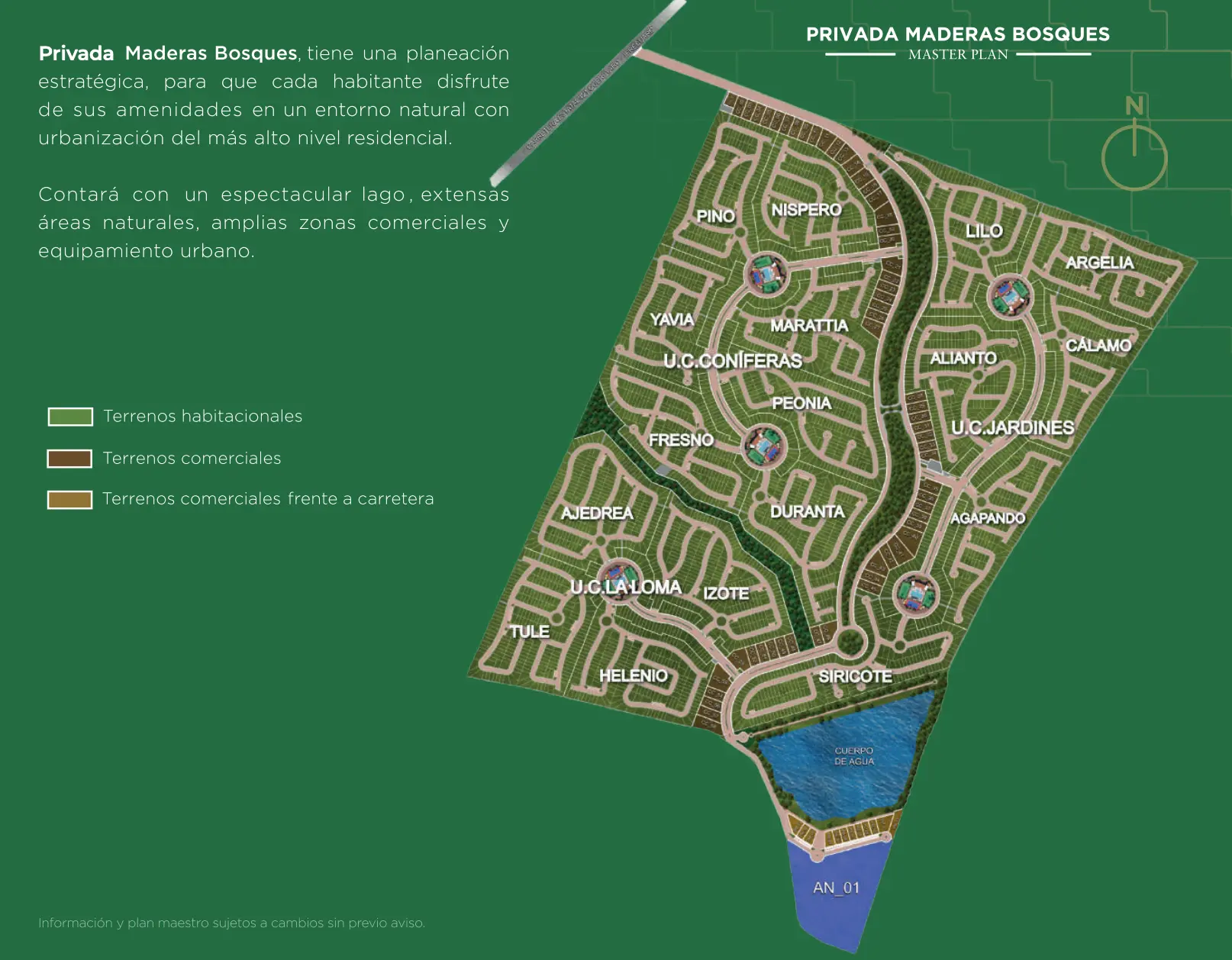 Master plan de Privada Bosques